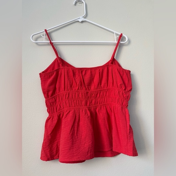 Red Tank Crop Top Adjustable Straps Party Beach Summer Size M NWT - Picture 4 of 6